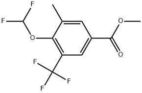 Methyl 4-(difluoromethoxy)-3-methyl-5-(trifluoromethyl)benzoate Structure