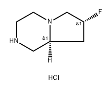 Pyrrolo[1,2-a]pyrazine, 7-fluorooctahydro-, hydrochloride (1:2), (7R,8aS)-rel- Structure