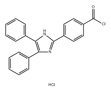 Benzoyl chloride, 4-(4,5-diphenyl-1H-imidazol-2-yl)-, hydrochloride (1:1) 구조식 이미지