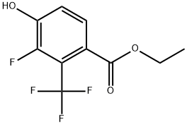 Ethyl 3-fluoro-4-hydroxy-2-(trifluoromethyl)benzoate Structure