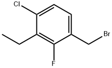 1-(Bromomethyl)-4-chloro-3-ethyl-2-fluorobenzene Structure