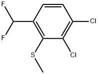 1,2-Dichloro-4-(difluoromethyl)-3-(methylthio)benzene Structure