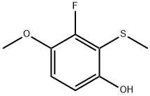 3-Fluoro-4-methoxy-2-(methylthio)phenol Structure