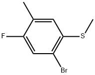 1-Bromo-5-fluoro-4-methyl-2-(methylthio)benzene Structure