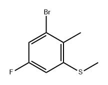 (3-Bromo-5-fluoro-2-methylphenyl)(methyl)sulfane Structure