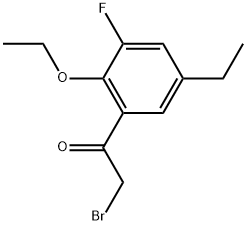 2-Bromo-1-(2-ethoxy-5-ethyl-3-fluorophenyl)ethanone Structure