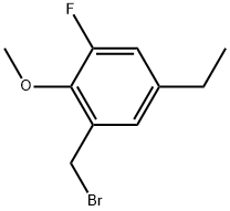 1-(Bromomethyl)-5-ethyl-3-fluoro-2-methoxybenzene Structure