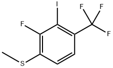 (2-fluoro-3-iodo-4-(trifluoromethyl)phenyl)(methyl)sulfane Structure