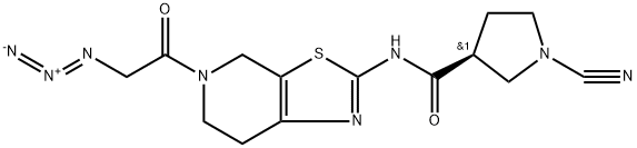 3-Pyrrolidinecarboxamide, N-[5-(2-azidoacetyl)-4,5,6,7-tetrahydrothiazolo[5,4-c]pyridin-2-yl]-1-cyano-, (3S)- Structure