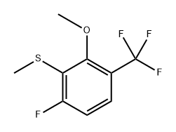 (6-fluoro-2-methoxy-3-(trifluoromethyl)phenyl)(methyl)sulfane Structure