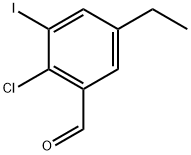 2-Chloro-5-ethyl-3-iodobenzaldehyde Structure