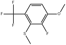 (2-Fluoro-3-methoxy-6-(trifluoromethyl)phenyl)(methyl)sulfane Structure