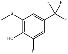 2-Fluoro-6-(methylthio)-4-(trifluoromethyl)phenol Structure