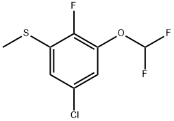 5-Chloro-1-(difluoromethoxy)-2-fluoro-3-(methylthio)benzene Structure