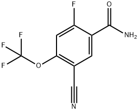 5-Cyano-2-fluoro-4-(trifluoromethoxy)benzamide Structure