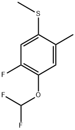 1-(Difluoromethoxy)-2-fluoro-5-methyl-4-(methylthio)benzene Structure