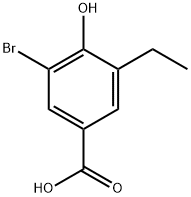 3-bromo-5-ethyl-4-hydroxybenzoic acid Structure