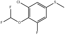 (3-chloro-4-(difluoromethoxy)-5-fluorophenyl)(methyl)sulfane Structure