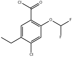 4-Chloro-2-(difluoromethoxy)-5-ethylbenzoyl chloride Structure