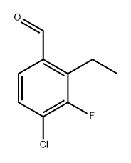 4-Chloro-2-ethyl-3-fluorobenzaldehyde Structure