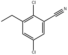 2,5-Dichloro-3-ethylbenzonitrile Structure