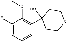 4-(3-Fluoro-2-methoxyphenyl)tetrahydro-2H-thiopyran-4-ol Structure