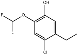 4-Chloro-2-(difluoromethoxy)-5-ethylphenol Structure