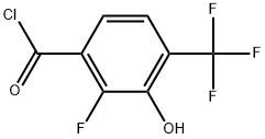 2-Fluoro-3-hydroxy-4-(trifluoromethyl)benzoyl chloride Structure