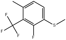 2-Fluoro-4-methyl-1-(methylthio)-3-(trifluoromethyl)benzene Structure