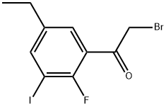 2-Bromo-1-(5-ethyl-2-fluoro-3-iodophenyl)ethanone Structure