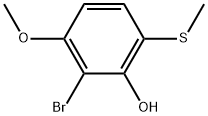 2-Bromo-3-methoxy-6-(methylthio)phenol Structure