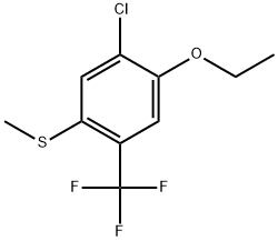 (5-Chloro-4-ethoxy-2-(trifluoromethyl)phenyl)(methyl)sulfane 구조식 이미지