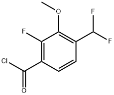 4-(Difluoromethyl)-2-fluoro-3-methoxybenzoyl chloride Structure