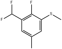 1-(Difluoromethyl)-2-fluoro-5-methyl-3-(methylthio)benzene Structure