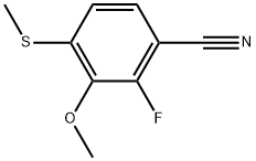 2-fluoro-3-methoxy-4-(methylthio)benzonitrile Structure