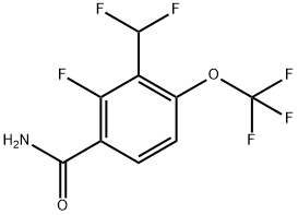 3-(Difluoromethyl)-2-fluoro-4-(trifluoromethoxy)benzamide Structure