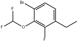 1-bromo-2-(difluoromethoxy)-4-ethyl-3-fluorobenzene Structure