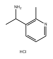 3-Pyridinemethanamine, α,2-dimethyl-, hydrochloride (1:1) 구조식 이미지