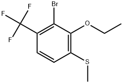 2-Bromo-3-ethoxy-4-(methylthio)-1-(trifluoromethyl)benzene Structure