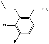 3-Chloro-2-ethoxy-4-fluorobenzenemethanamine Structure