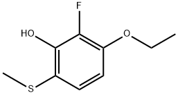 3-Ethoxy-2-fluoro-6-(methylthio)phenol Structure