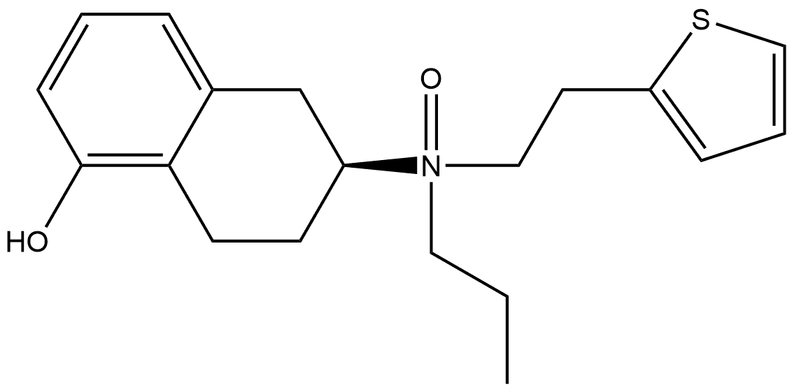 1-Naphthalenol, 5,6,7,8-tetrahydro-6-[oxidopropyl[2-(2-thienyl)ethyl]amino]-, (6S)- 구조식 이미지