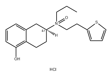 1-Naphthalenol, 5,6,7,8-tetrahydro-6-[oxidopropyl[2-(2-thienyl)ethyl]amino]-, hydrochloride (1:1), (6S)- Structure