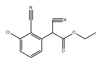 (3-Chloro-2-cyano-phenyl)-cyano-acetic acid ethyl ester Structure