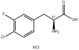 (2S)-2-AMINO-3-(4-CHLORO-3-FLUOROPHENYL)PROPANOIC ACID HYDROCHLORIDE Structure