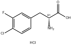 (2R)-2-AMINO-3-(4-CHLORO-3-FLUOROPHENYL)PROPANOIC ACID HYDROCHLORIDE Structure