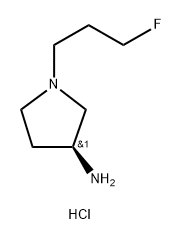 3-Pyrrolidinamine, 1-(3-fluoropropyl)-, hydrochloride (1:2), (3S)- 구조식 이미지