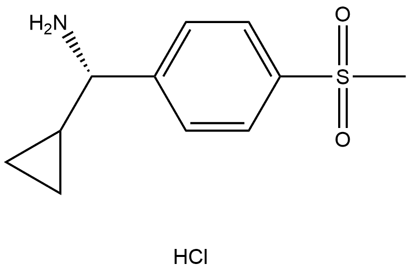 (S)-cyclopropyl(4-(methylsulfonyl)phenyl)methanamine hydrochloride Structure