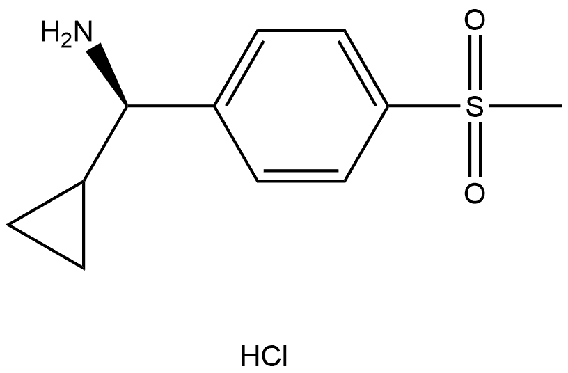 (R)-cyclopropyl(4-(methylsulfonyl)phenyl)methanamine hydrochloride Structure