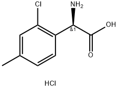 (2R)-2-AMINO-2-(2-CHLORO-4-METHYLPHENYL)ACETIC ACID HYDROCHLORIDE Structure